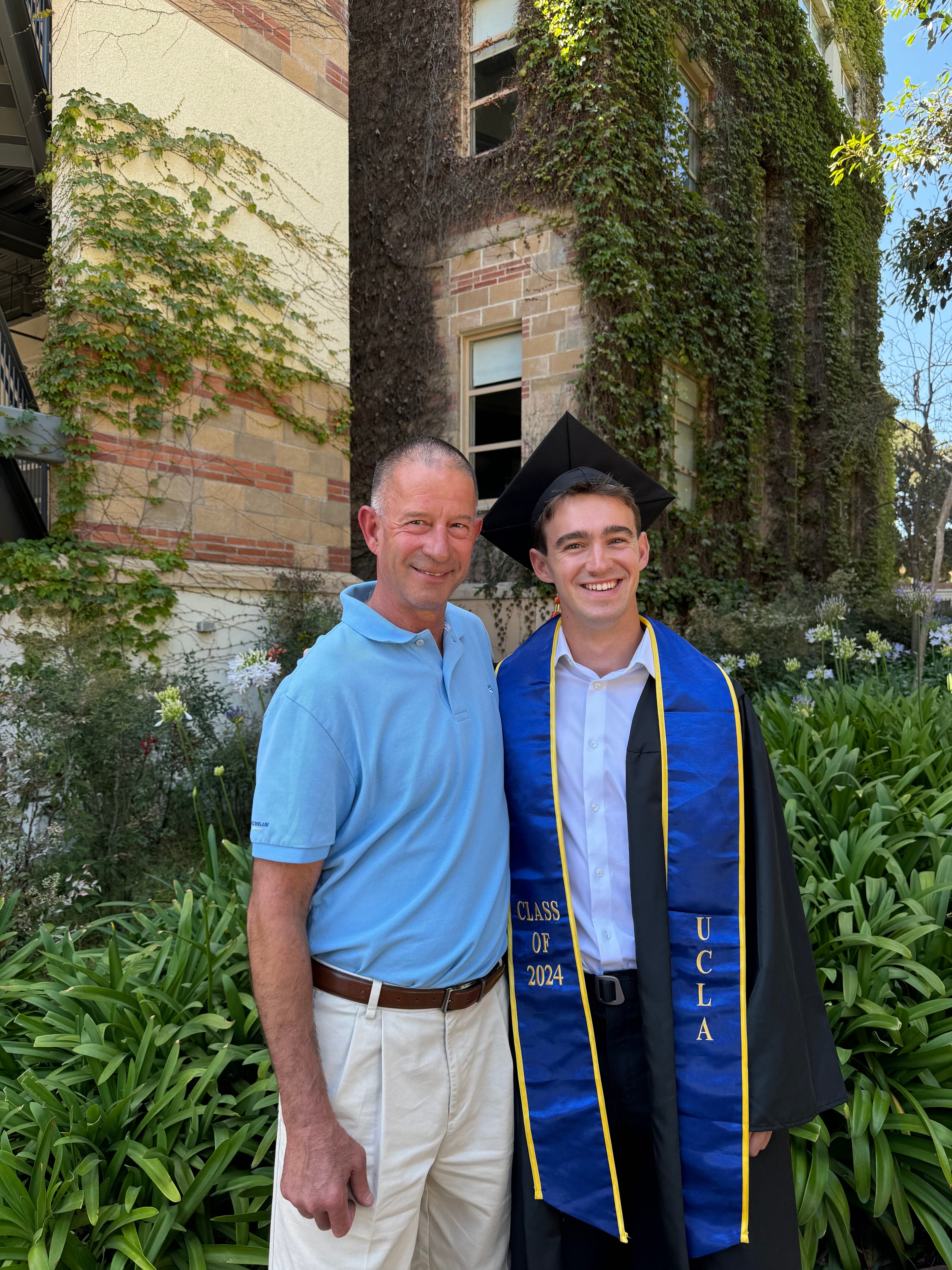 Graduation photo with my dad